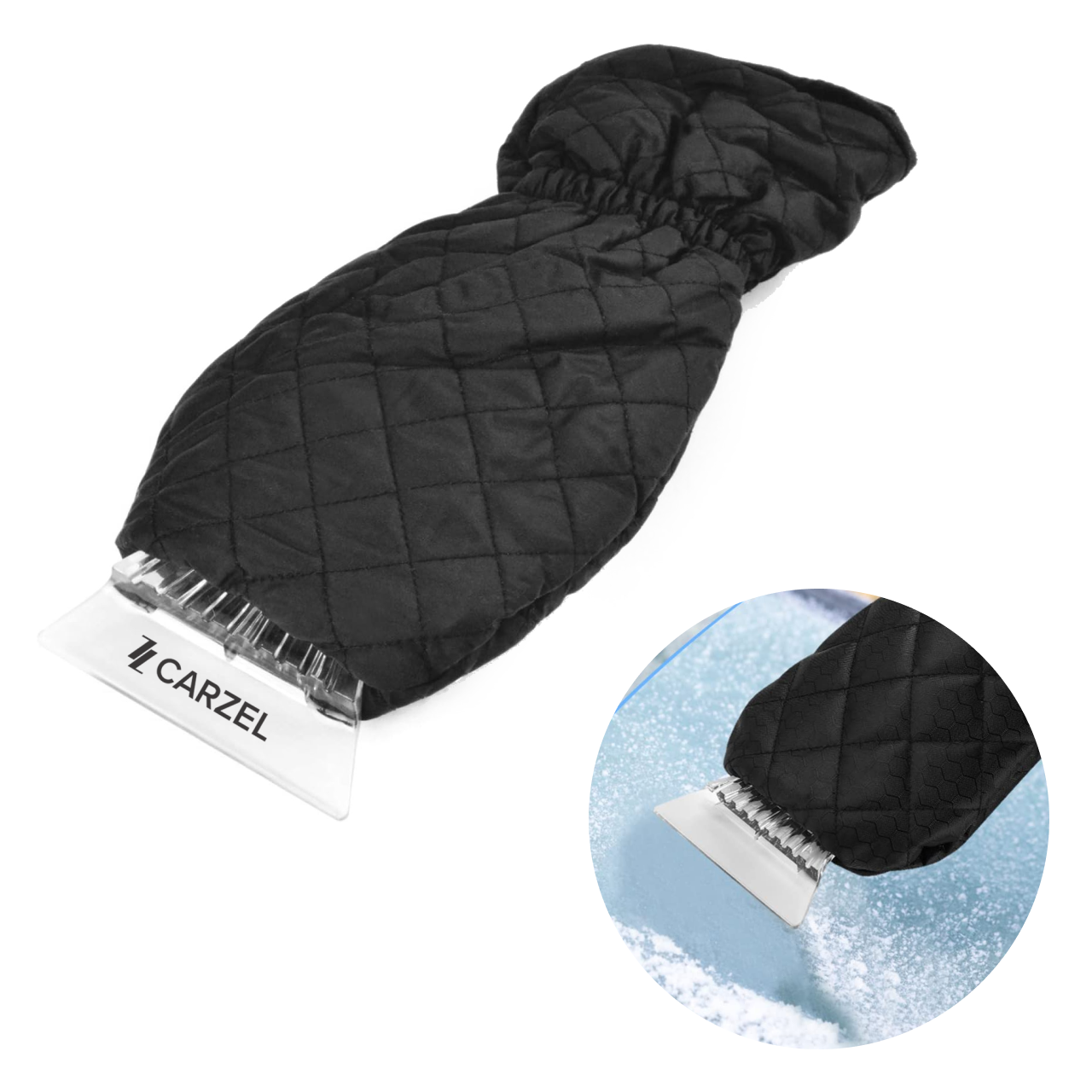 車用スノーブラシ 車用雪かき 手袋付き アイススクレーパー スノー